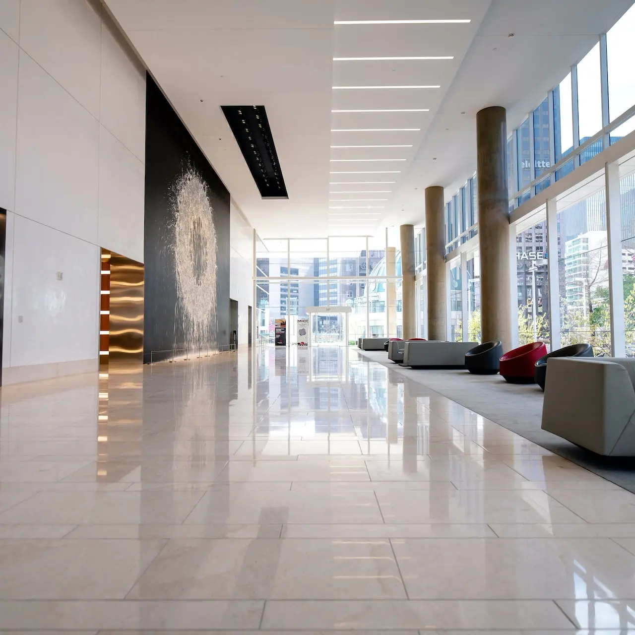 Floor Finishes white and brown concrete building