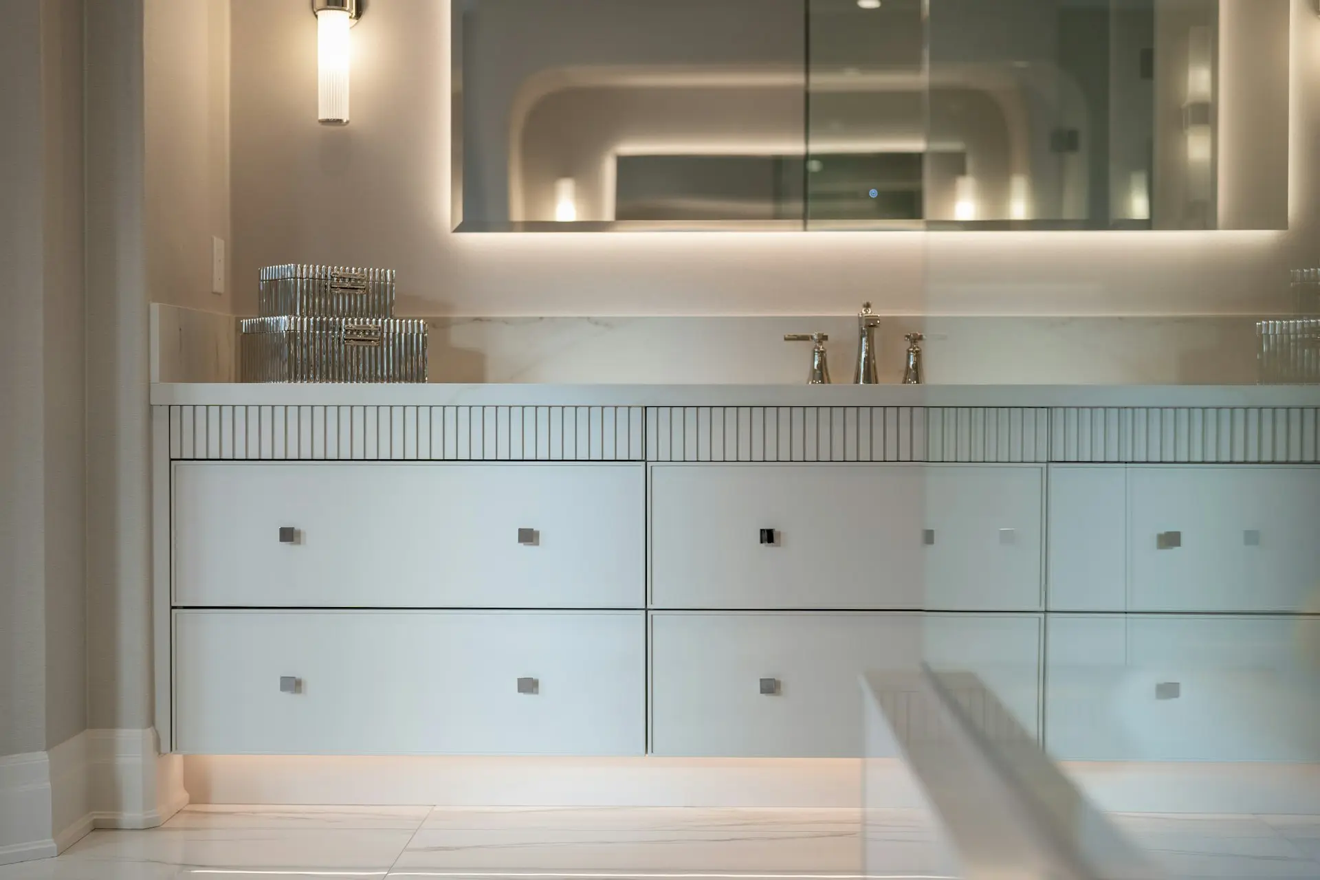 Chinese millwork bathroom vanity units and custom cabinetry