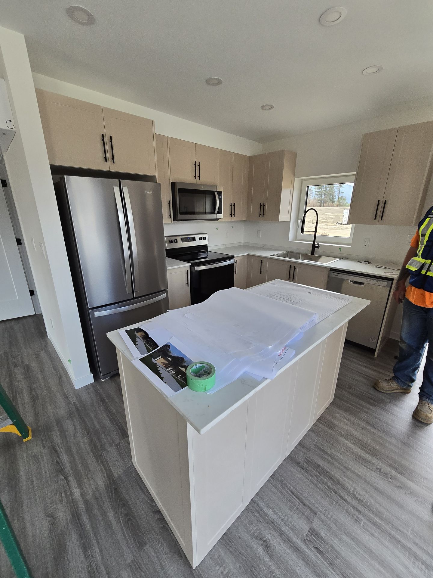 in the process of constructing a kitchen for our client