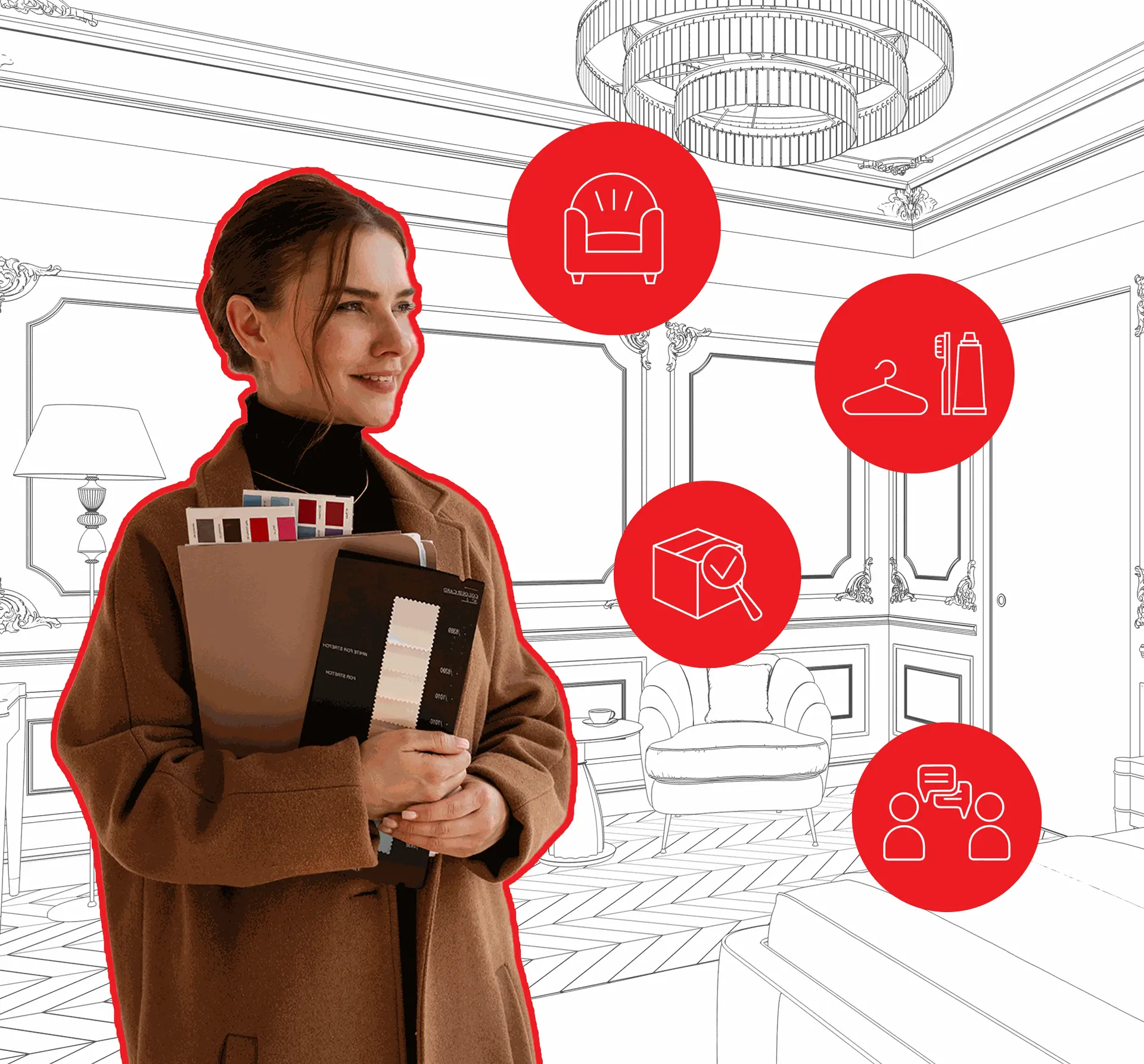 Guangzhou Sourcing Services Offered icons representing sourcing services