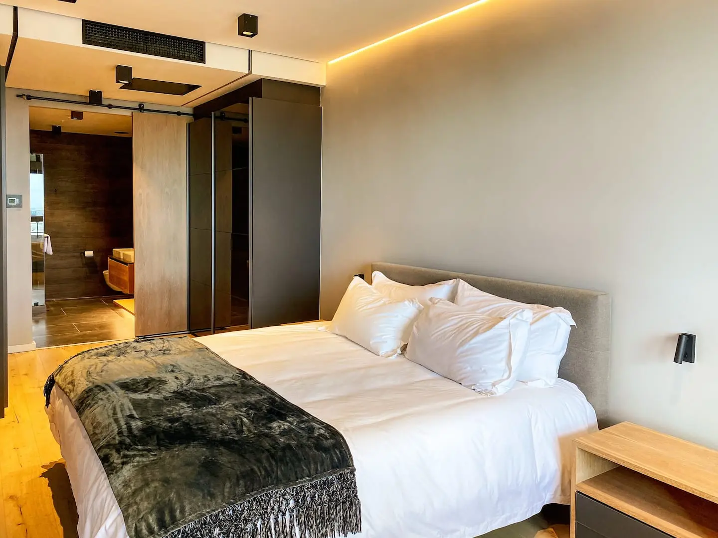 Modern bedroom interior of the Halyard