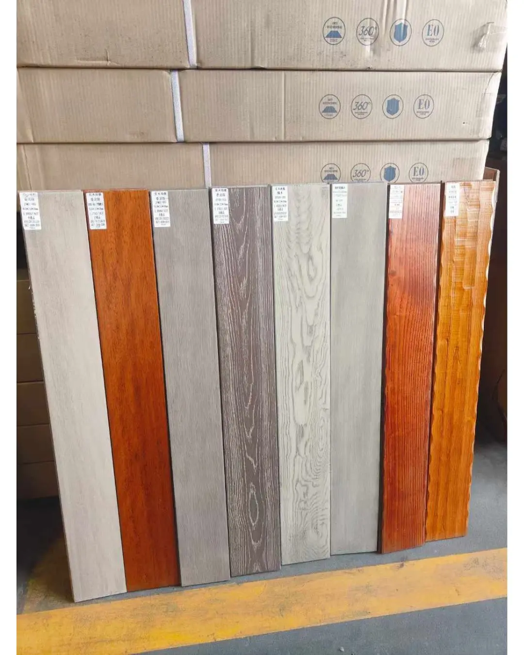 amples of timber flooring showcasing various colors and finishes for hardwood and engineered wood options.