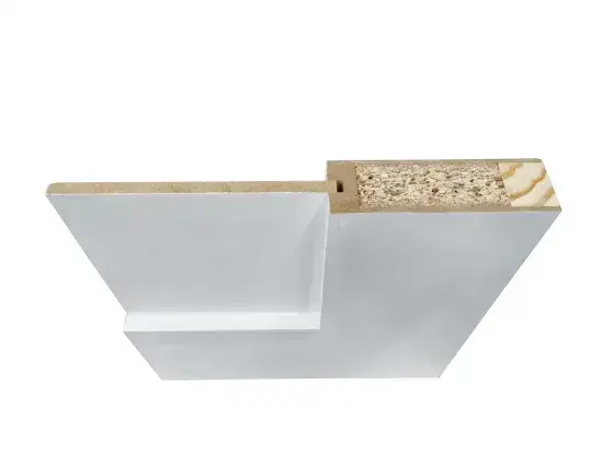 Cross-section view of a solid core door showing its wood core and surface finish.