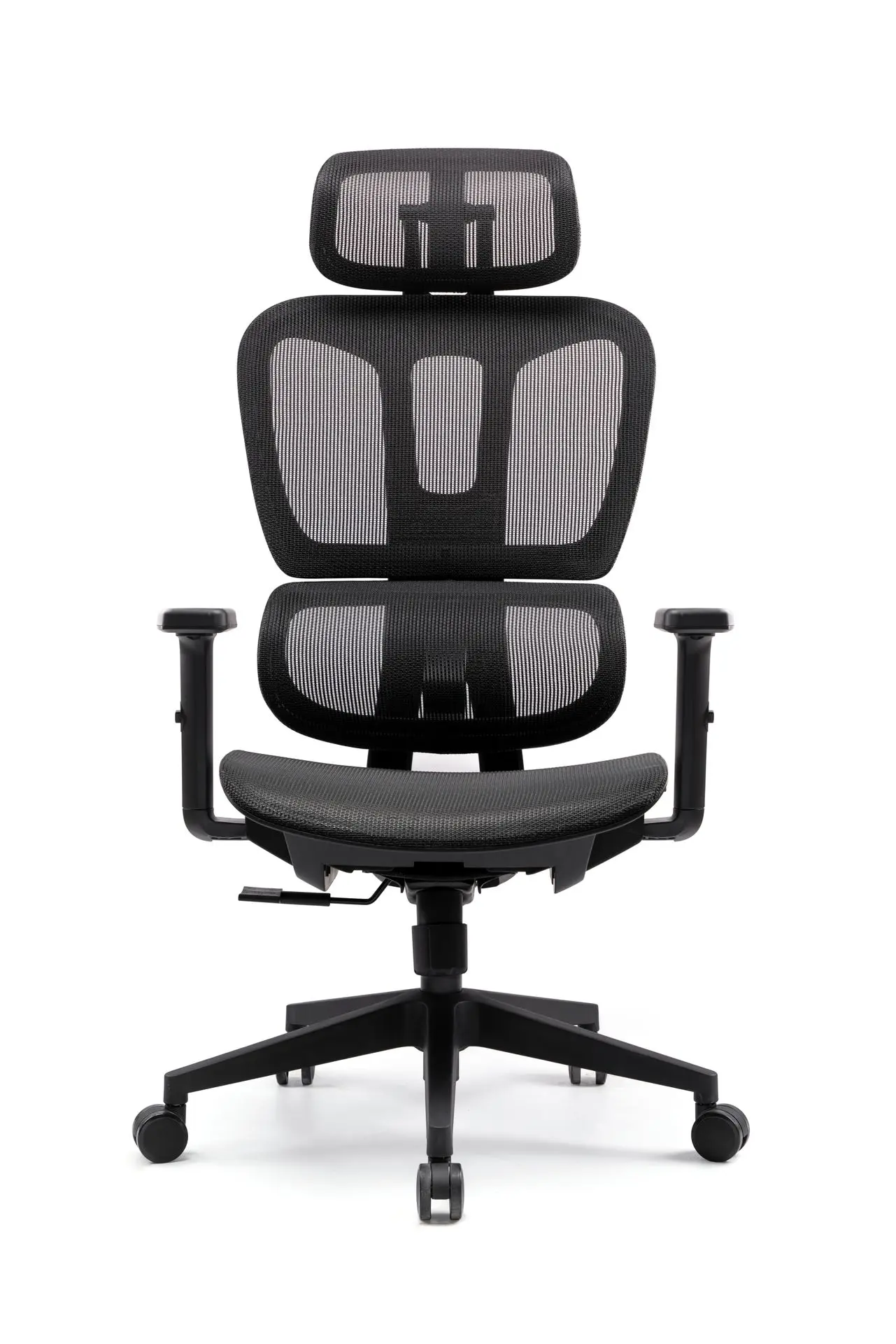Office Furniture China – Ergonomic Black Mesh Office Chair Modern ergonomic black mesh office chair from China with adjustable headrest