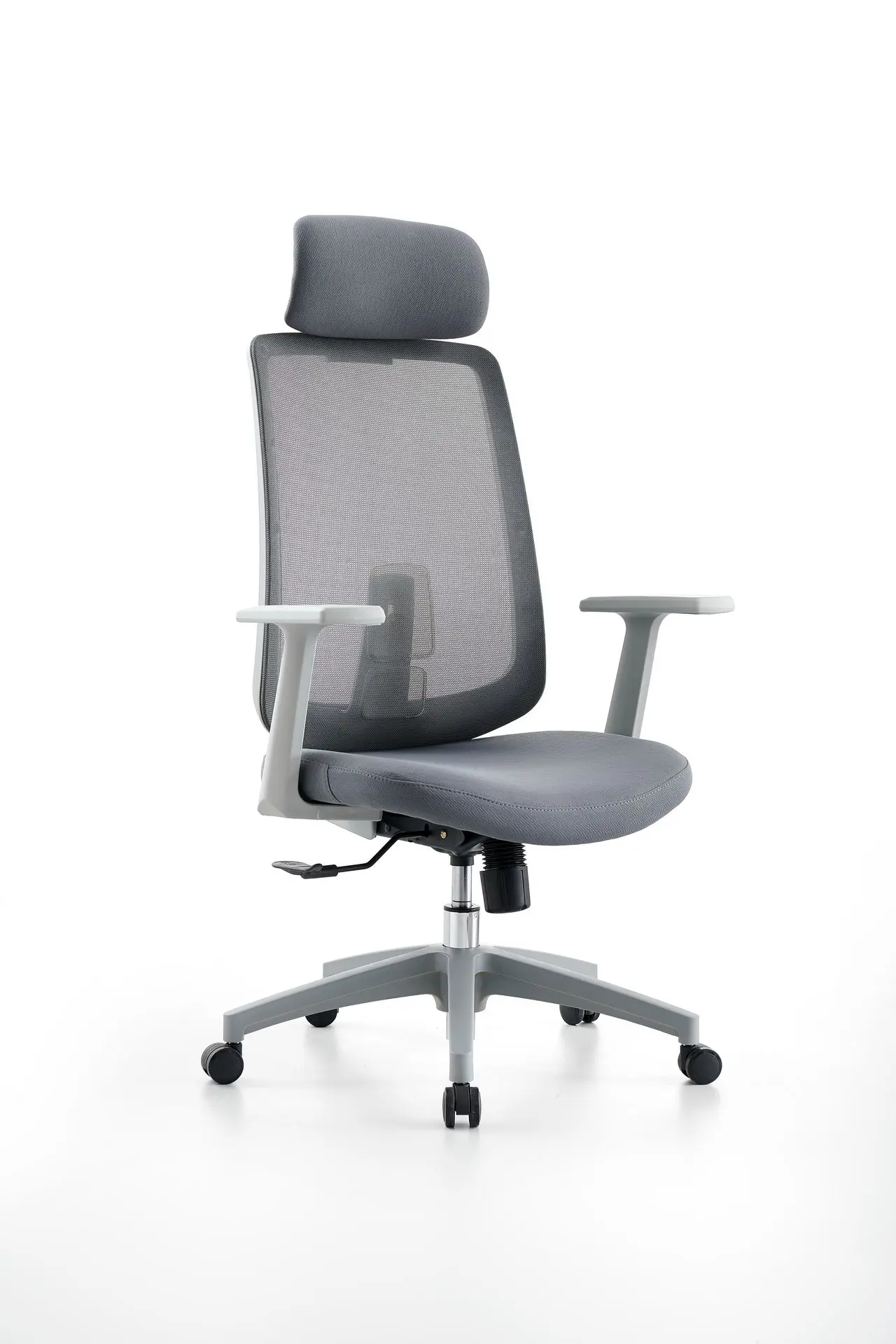 Office Furniture China – Ergonomic Grey Mesh Office Chair Ergonomic grey mesh office chair with headrest from China