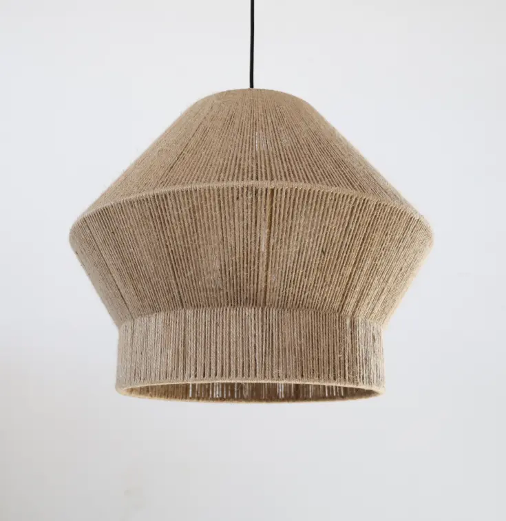 Handcrafted rattan-style light fixture, suitable for buyers sourcing rattan lights in China.
