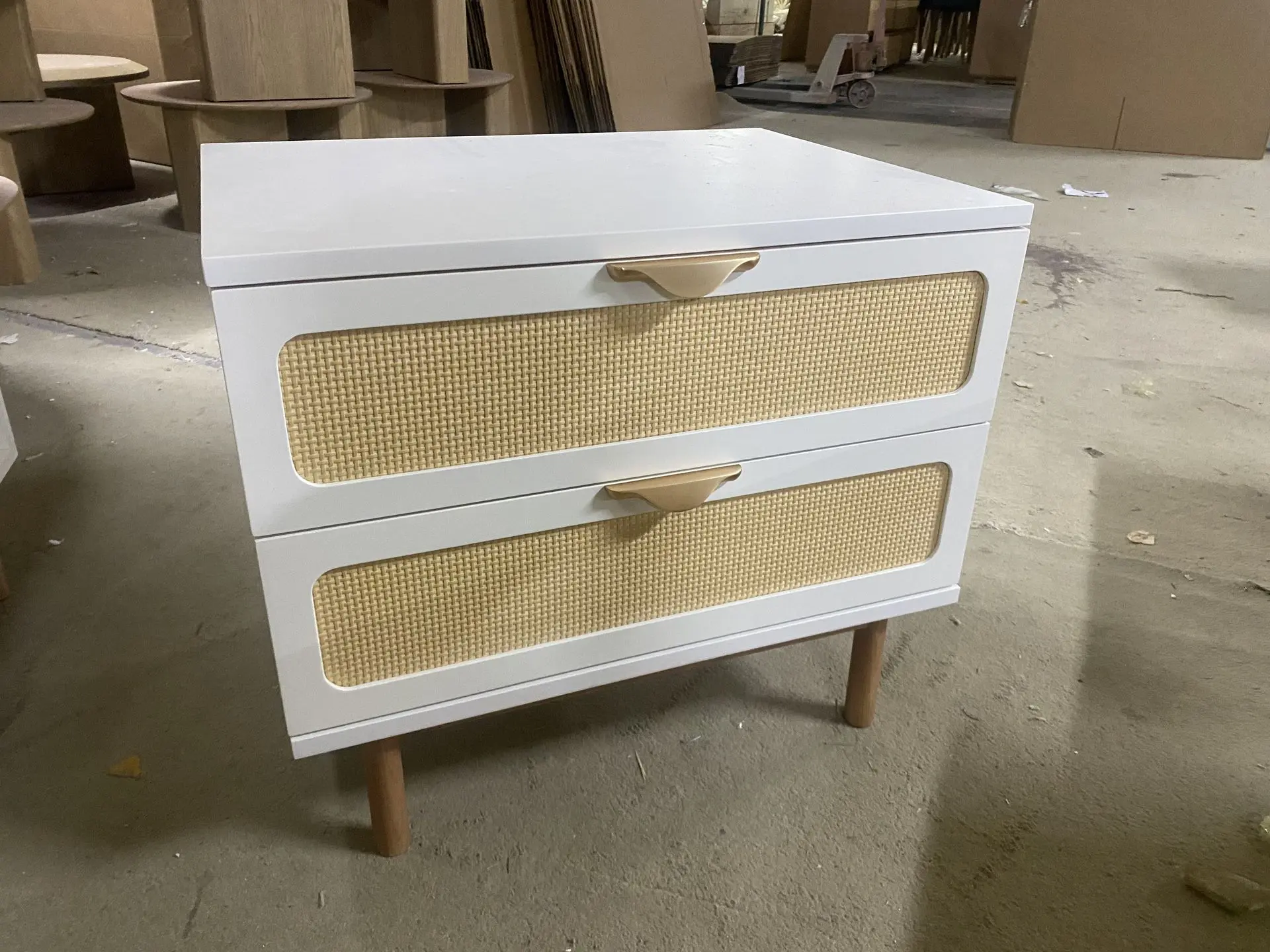 Sapphire Sands Villas guest room cabinetry with woven panel detailing and wood finish