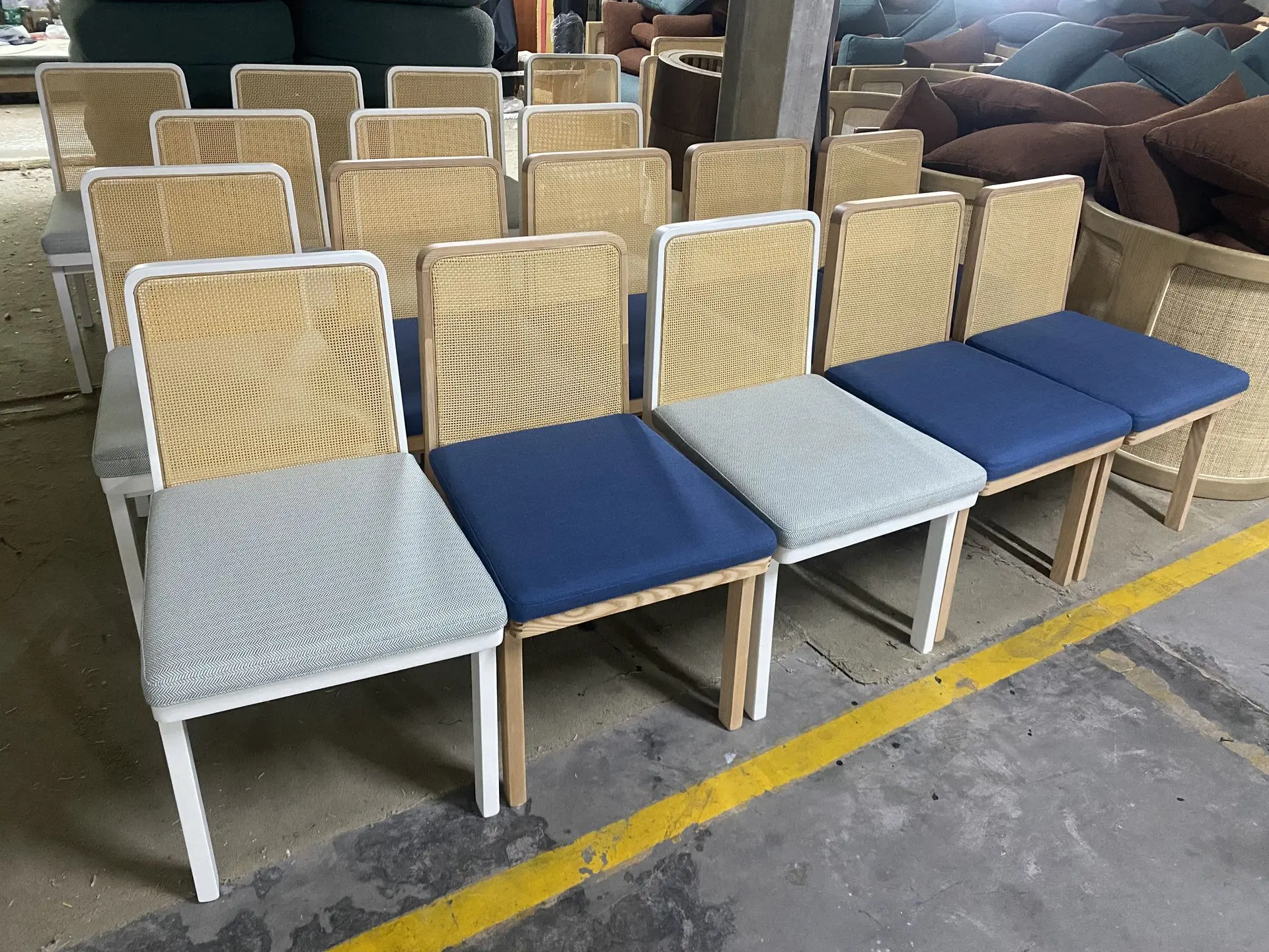 Sapphire Sands Villas upholstered chairs in multiple finishes prepared for hospitality installation