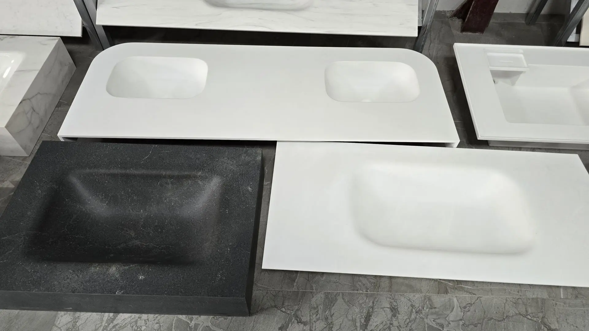 different solid surface basin