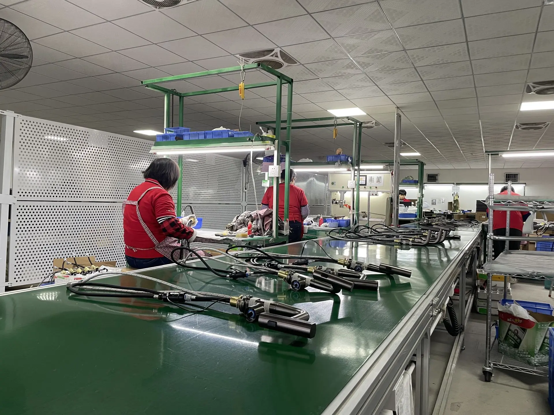 Faucet assembly line in Kaiping China sanitary ware location