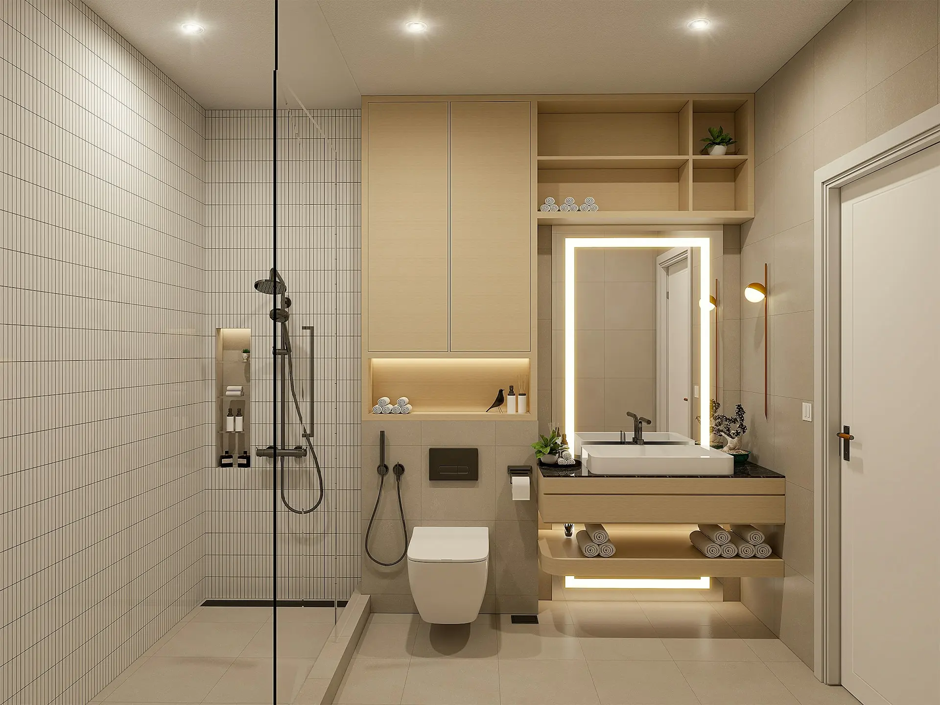 Modern minimalist bathroom showcasing future trends in China sanitary ware manufacturing