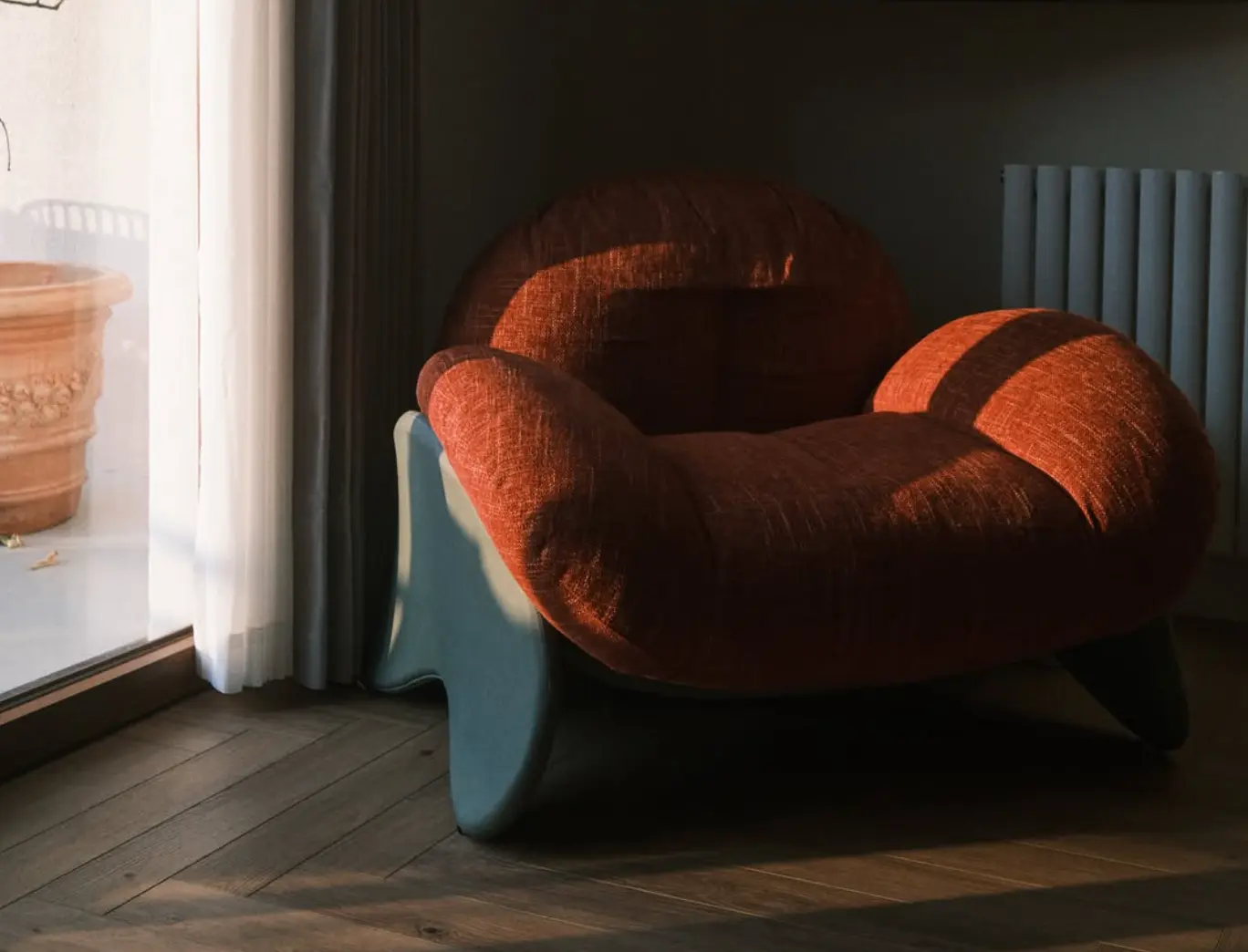 Luxury lounge chair in a cozy guest area at Lake Como Boutique Hotel featuring carefully sourced FF&E furniture and premium hospitality styling