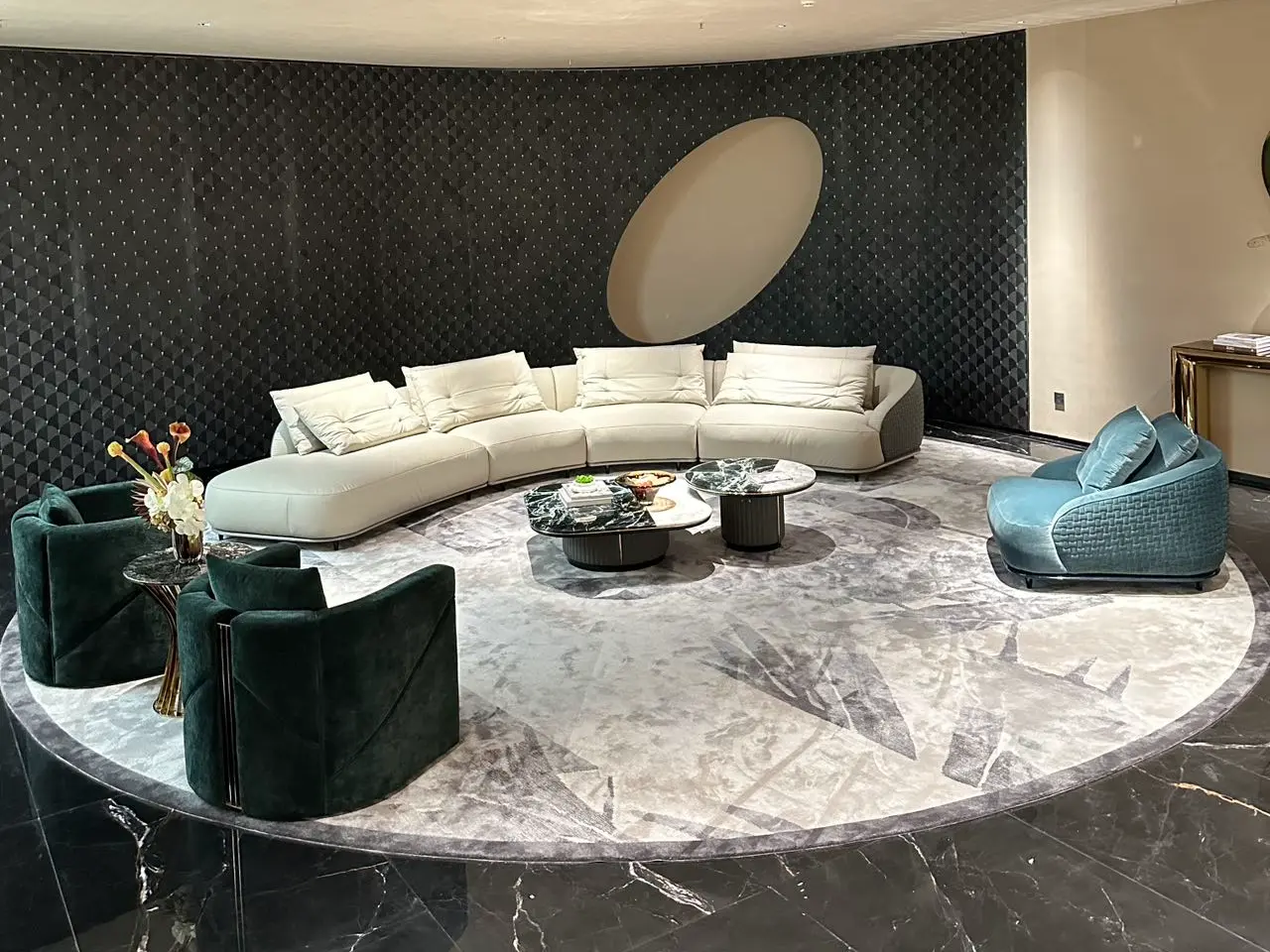 Luxury China hotel furniture lobby seating and lounge area in Foshan