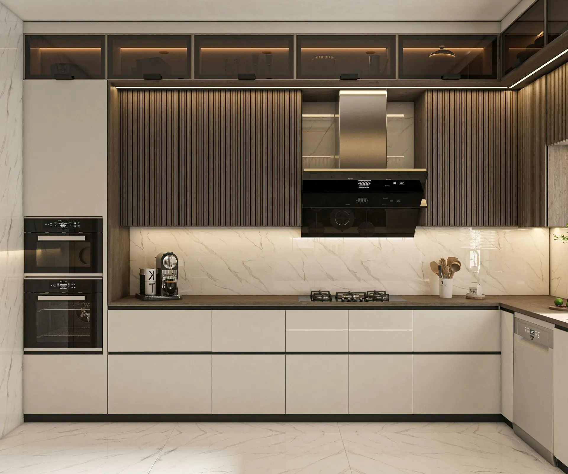 Modern Chinese kitchen cabinets and millwork for contemporary residential interiors