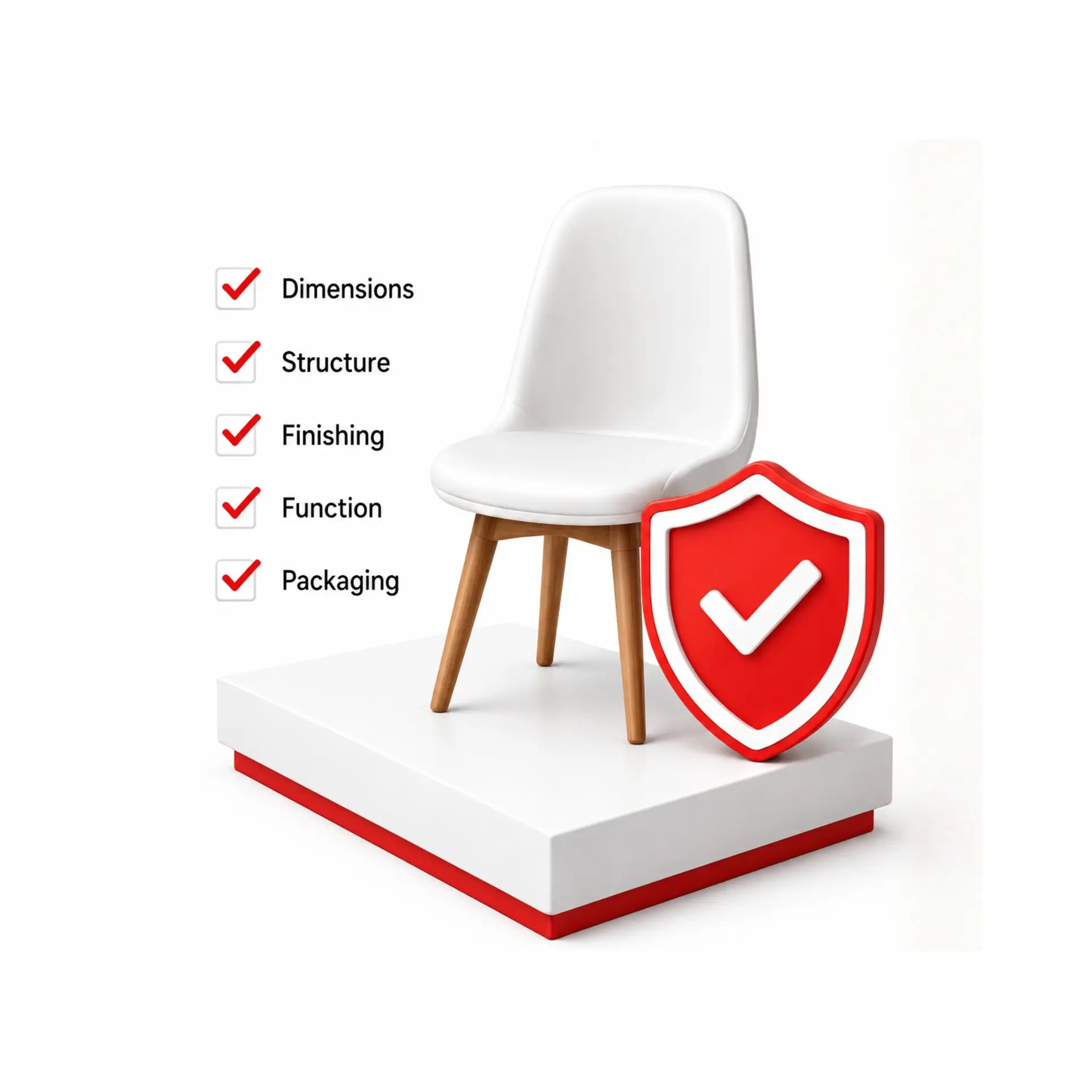 Quality control inspection for outdoor furniture sourcing in China with dimensional and finish verification
