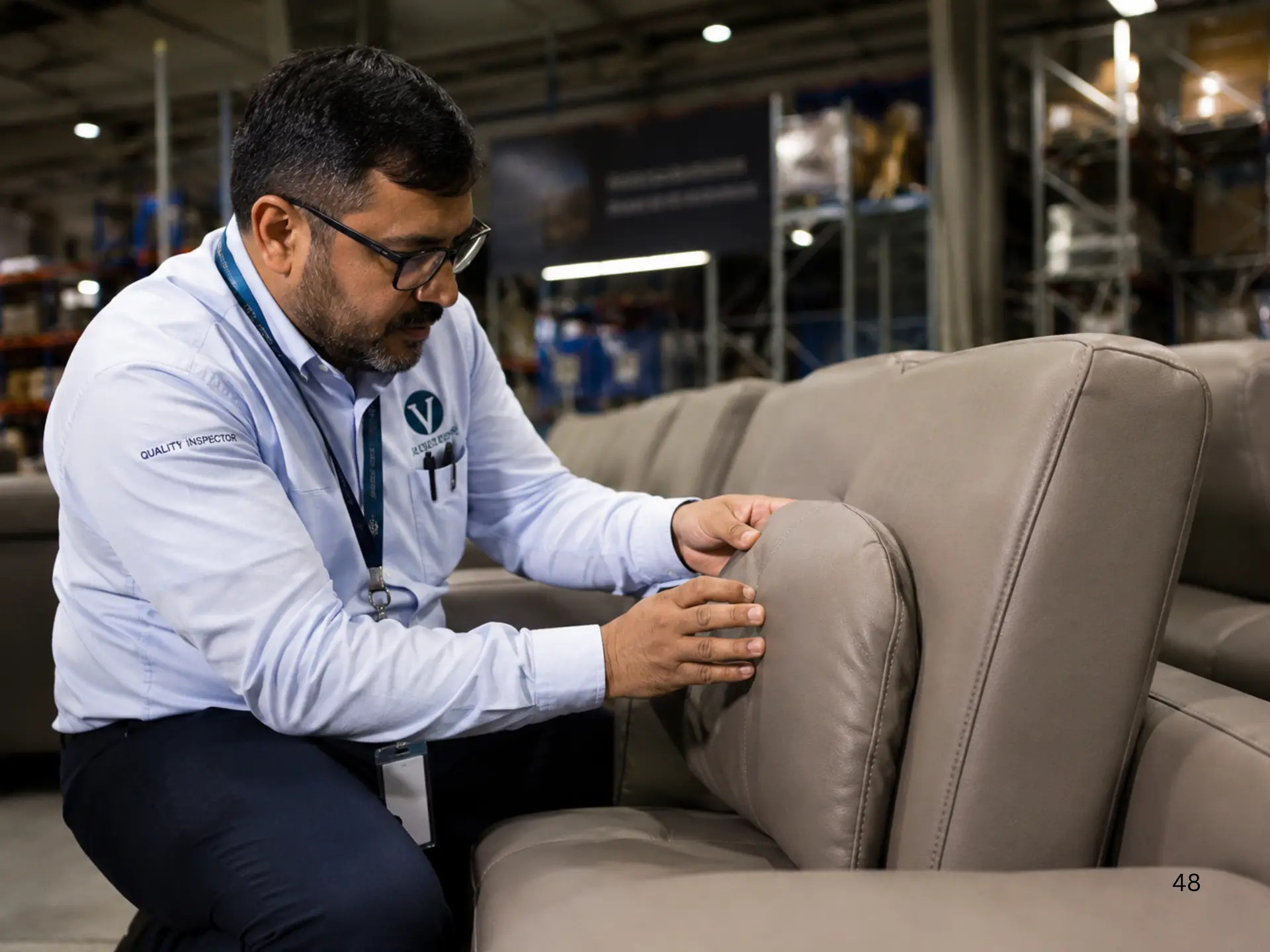 Furniture quality control inspection during production in China factory