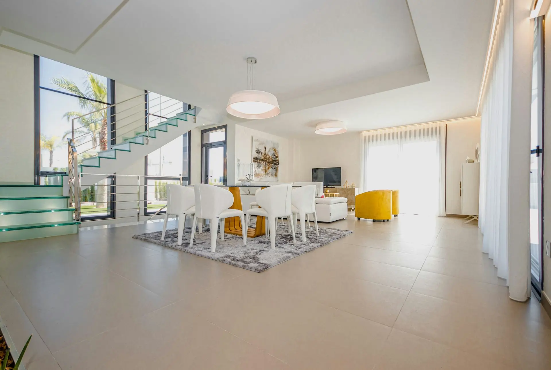 Future Trends of FF&E Procurement for Villas – Smart and Modern Villa Interior Design Future trends in FF&E procurement for villas featuring modern open-plan interiors, smart-ready living spaces, and contemporary furnishings
