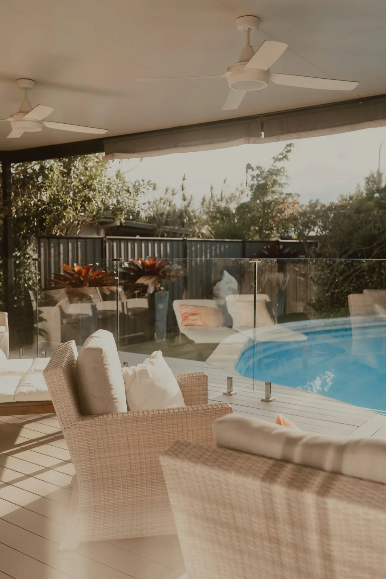 Frameless glass swimming pool fencing enhancing safety and modern outdoor living