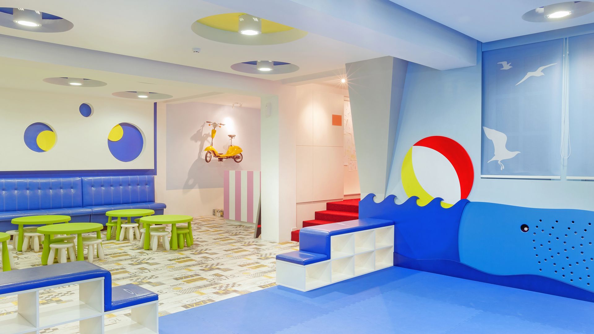 Blue themed Indoor Playground